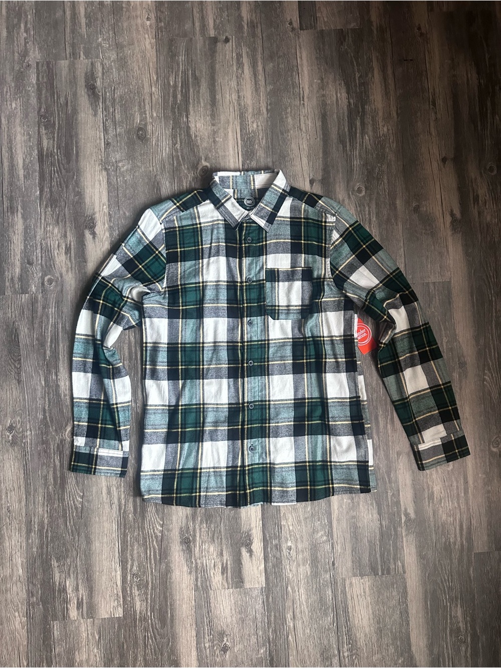 Wonder Nation Plaid Button Down Flannel Shirt Youth Boys Size XXL (18)